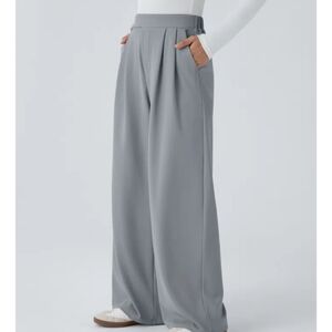 Halara Elegant Gray Wide-Leg Women's Pants Sz L